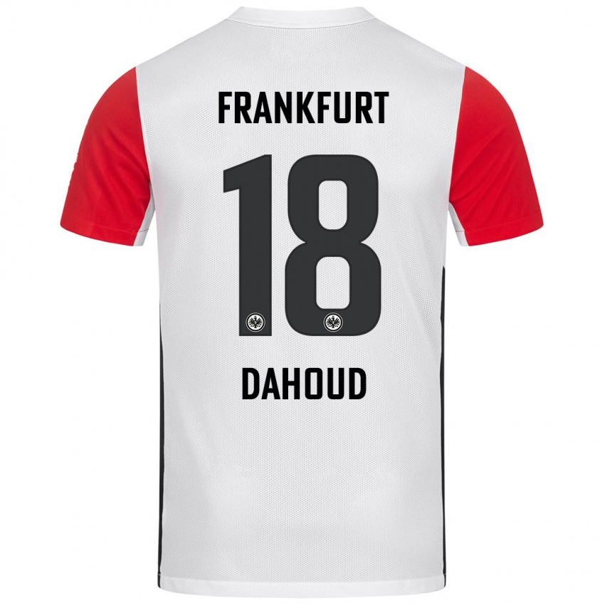 Niño Camiseta Mahmoud Dahoud #18 Blanco Rojo 1ª Equipación 2024/25 La Camisa México