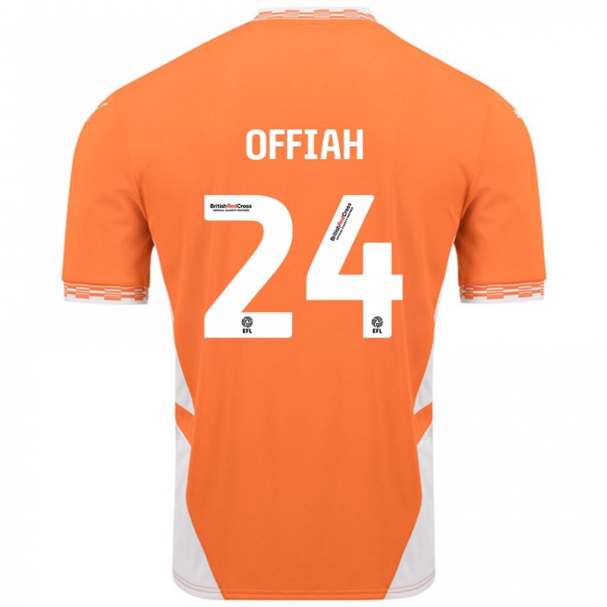 Niño Camiseta Odel Offiah #24 Naranja Blanco 1ª Equipación 2024/25 La Camisa México