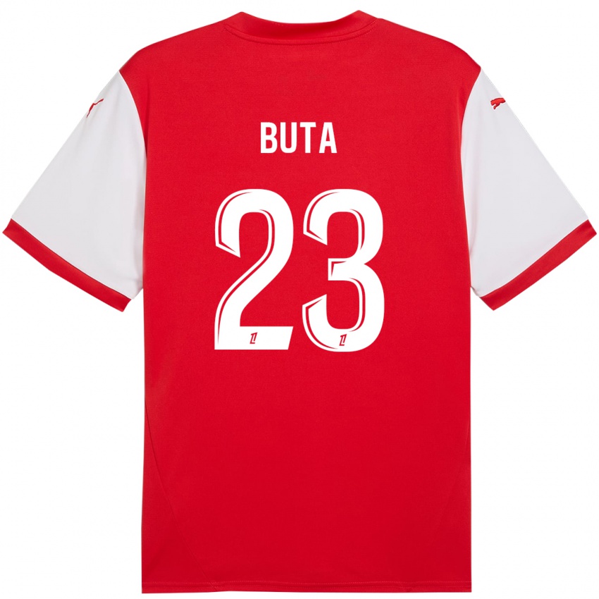 Niño Camiseta Aurélio Buta #23 Rojo Blanco 1ª Equipación 2024/25 La Camisa México