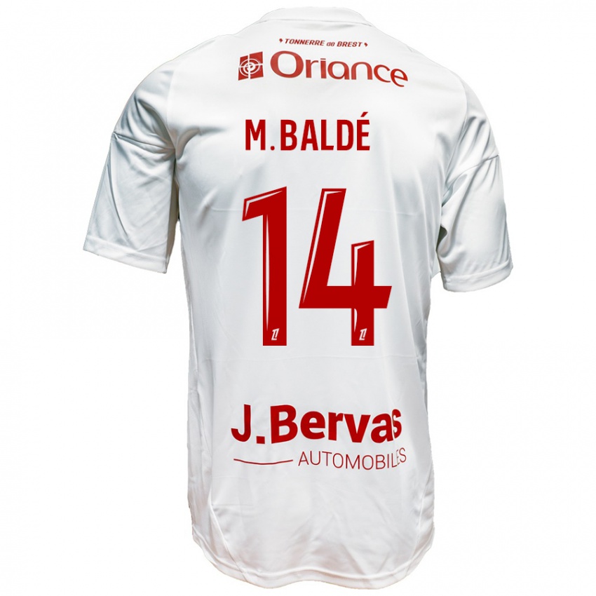 Niño Camiseta Mama Baldé #14 Blanco Rojo 2ª Equipación 2024/25 La Camisa México