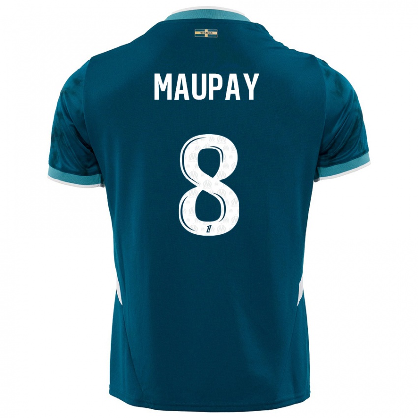 Niño Camiseta Neal Maupay #8 Azul Turquesa 2ª Equipación 2024/25 La Camisa México