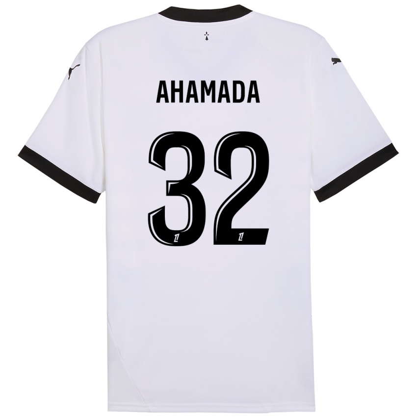 Niño Camiseta Naouirou Ahamada #32 Blanco Negro 2ª Equipación 2024/25 La Camisa México