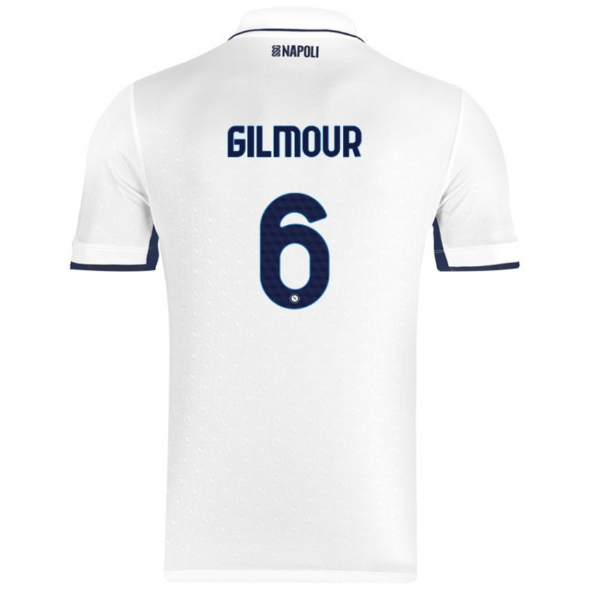 Niño Camiseta Billy Gilmour #6 Blanco Azul Real 2ª Equipación 2024/25 La Camisa México