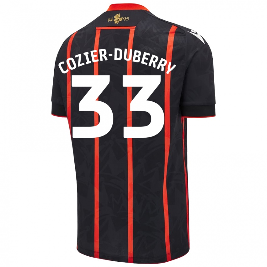 Niño Camiseta Amario Cozier-Duberry #33 Negro Rojo 2ª Equipación 2024/25 La Camisa México