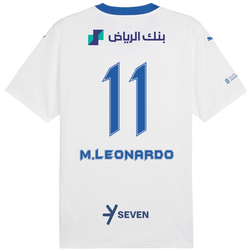 Niño Camiseta Marcos Leonardo #11 Blanco Azul 2ª Equipación 2024/25 La Camisa México