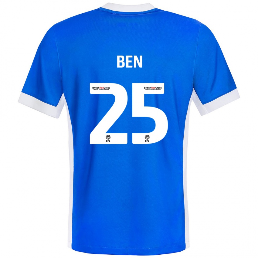 Niño Camiseta Ben Davies #25 Azul Blanco 1ª Equipación 2024/25 La Camisa México