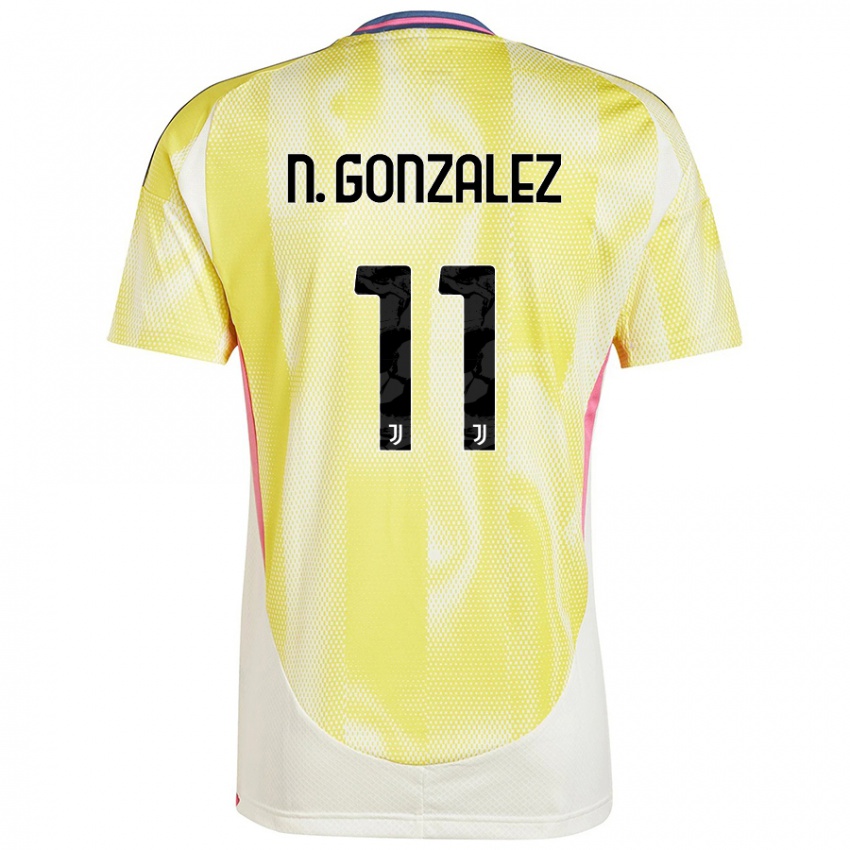 Niño Camiseta Nicolás González #11 Amarillo Solar 2ª Equipación 2024/25 La Camisa México