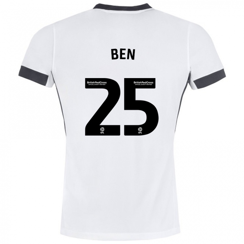 Niño Camiseta Ben Davies #25 Blanco Negro 2ª Equipación 2024/25 La Camisa México