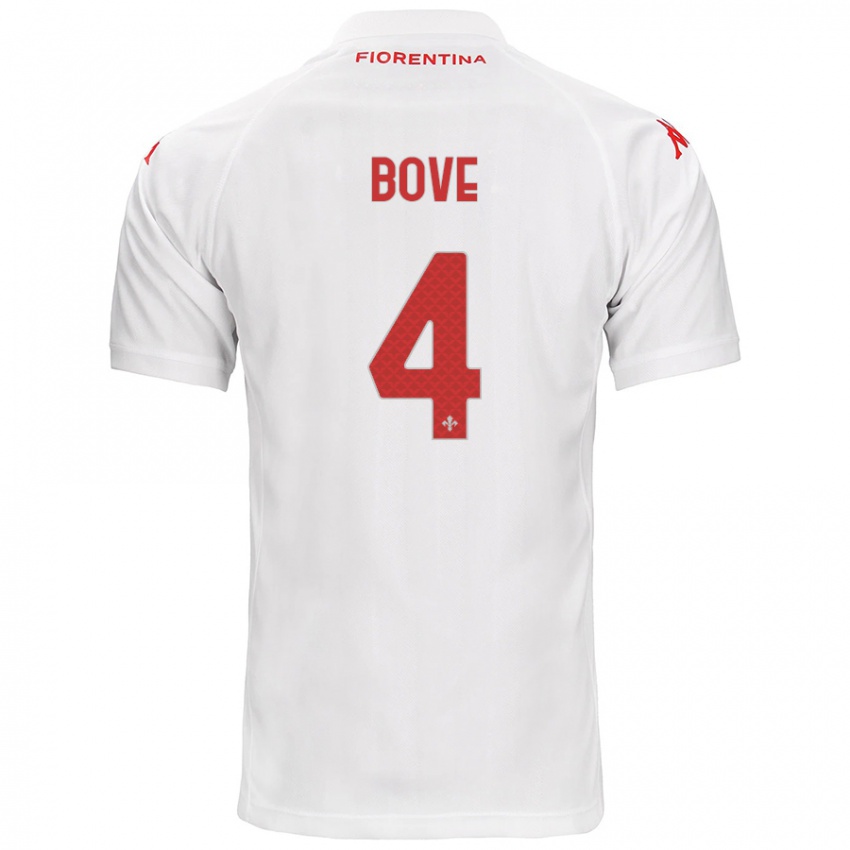 Niño Camiseta Edoardo Bove #4 Blanco 2ª Equipación 2024/25 La Camisa México