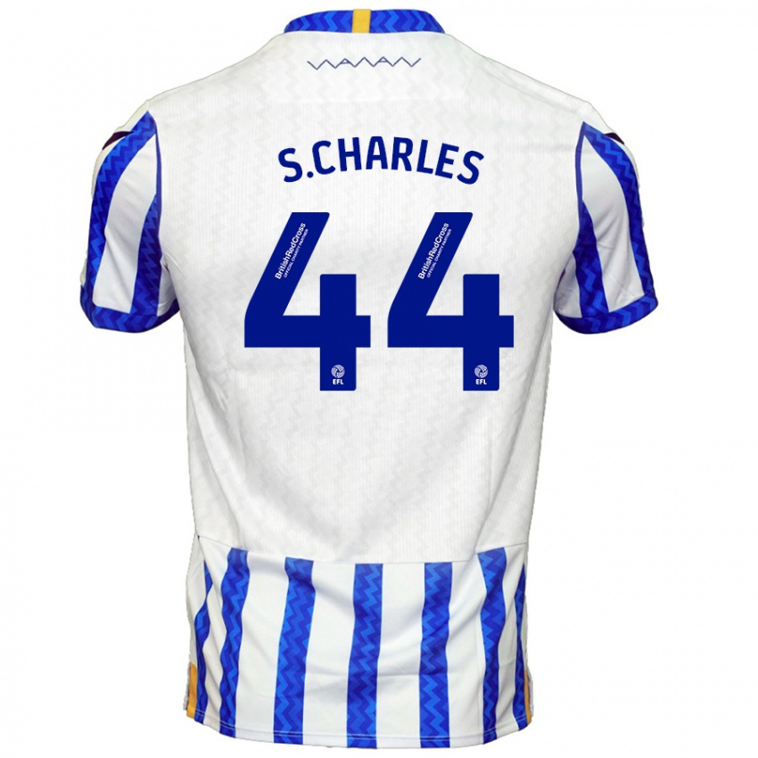 Niño Camiseta Shea Charles #44 Azul Blanco 1ª Equipación 2024/25 La Camisa México