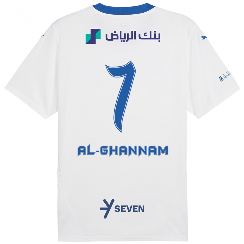 Niño Camiseta Khalid Al-Ghannam #7 Blanco Azul 2ª Equipación 2024/25 La Camisa México