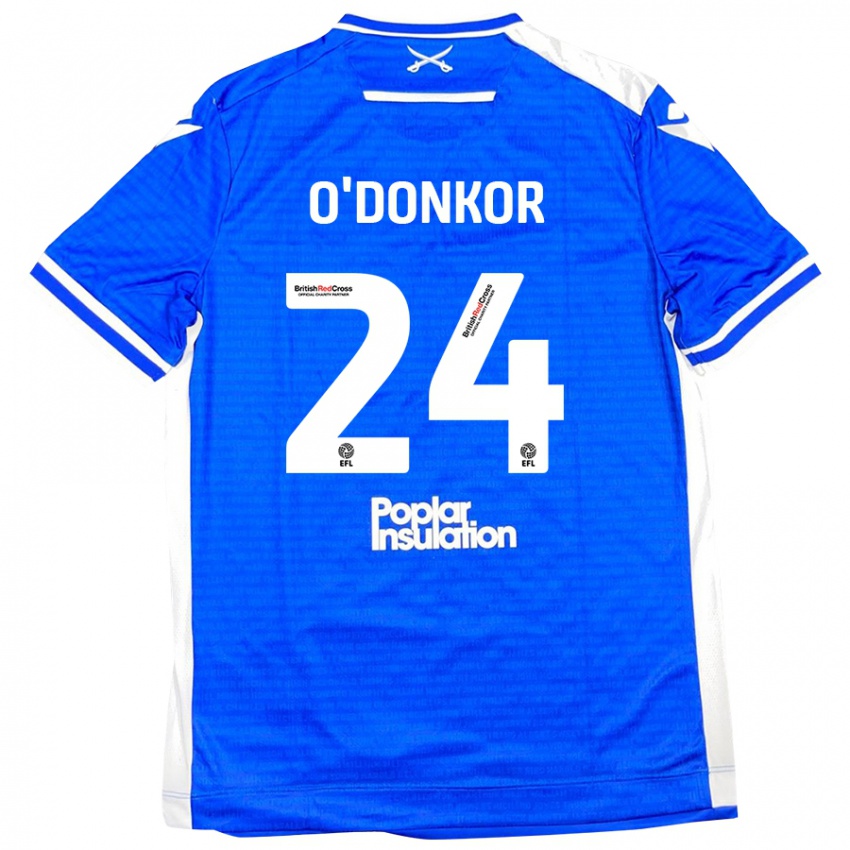 Niño Camiseta Gatlin O'donkor #24 Azul Blanco 1ª Equipación 2024/25 La Camisa México