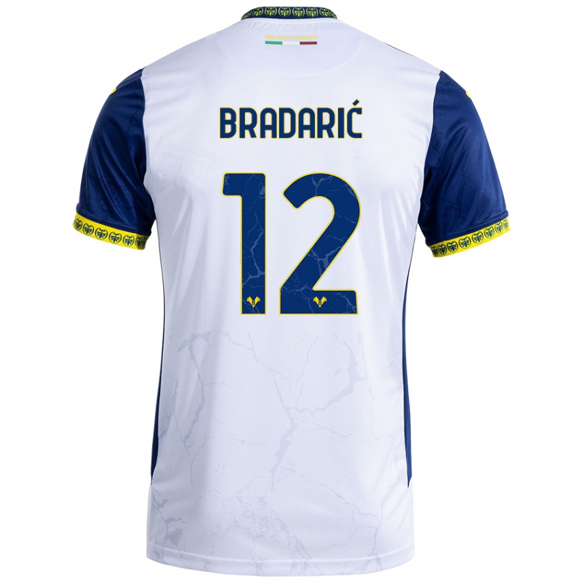 Niño Camiseta Domagoj Bradarić #12 Blanco Azul 2ª Equipación 2024/25 La Camisa México