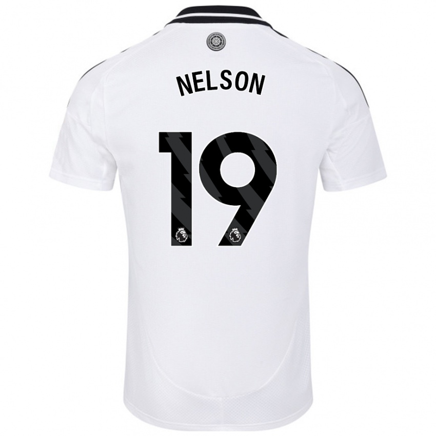 Hombre Camiseta Reiss Nelson #19 Blanco 1ª Equipación 2024/25 La Camisa México