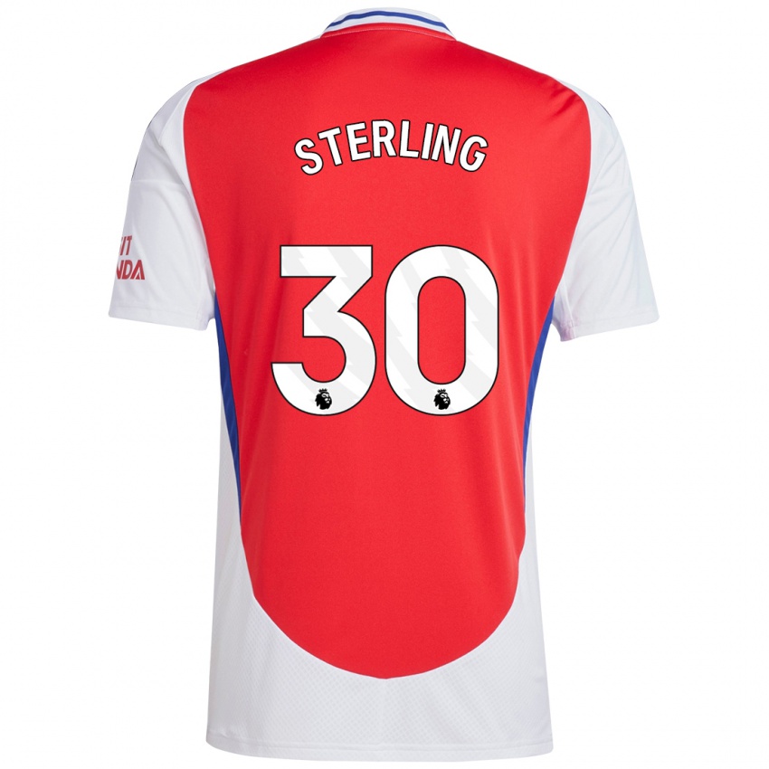 Hombre Camiseta Raheem Sterling #30 Rojo Blanco 1ª Equipación 2024/25 La Camisa México