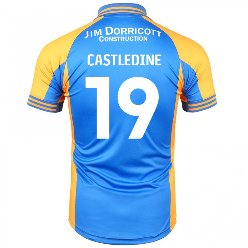 Hombre Camiseta Leo Castledine #19 Azul Ámbar 1ª Equipación 2024/25 La Camisa México