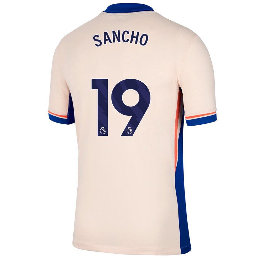 Hombre Camiseta Jadon Sancho #19 Beige Claro 2ª Equipación 2024/25 La Camisa México