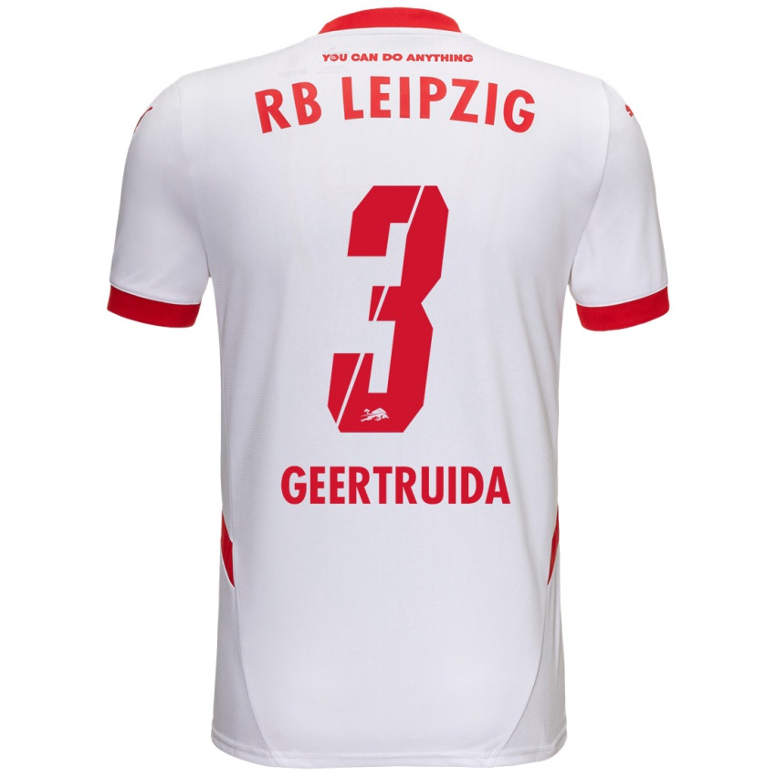 Hombre Camiseta Lutsharel Geertruida #3 Blanco Rojo 1ª Equipación 2024/25 La Camisa México