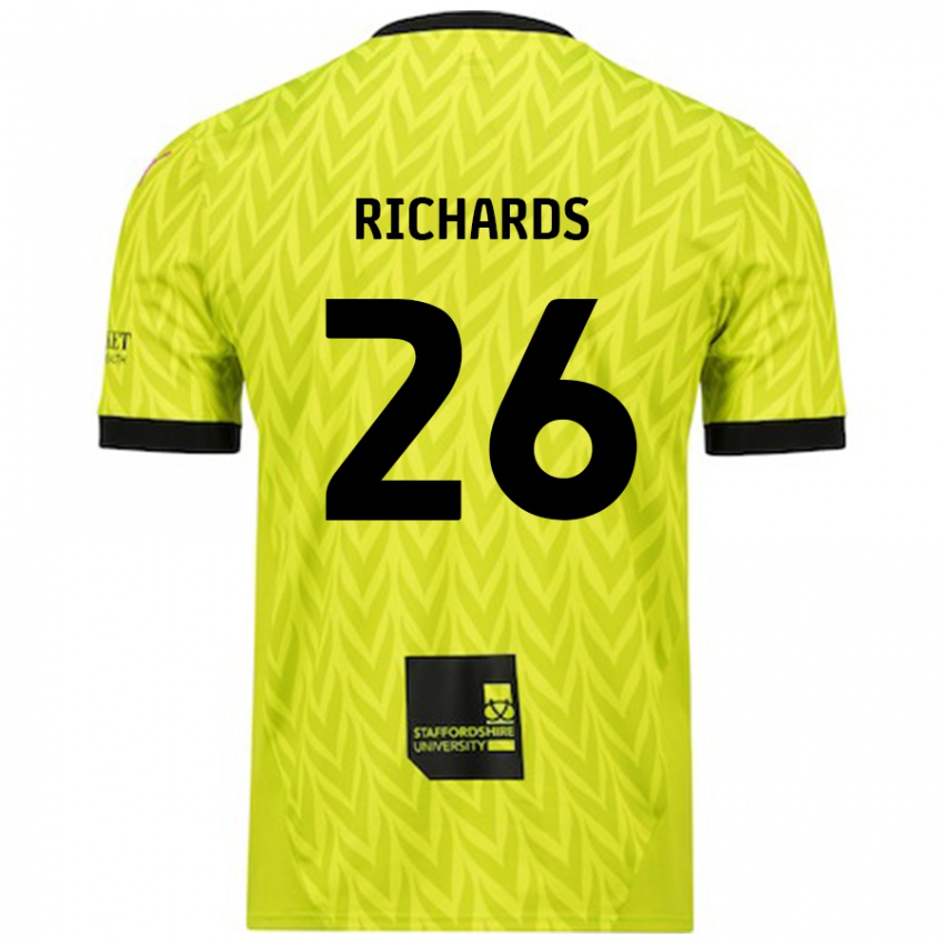 Hombre Camiseta Rico Richards #26 Verde Fluorescente 2ª Equipación 2024/25 La Camisa México