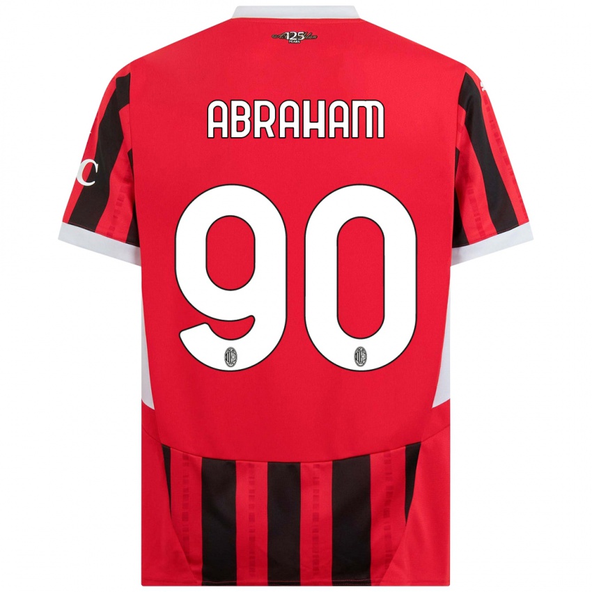 Hombre Camiseta Tammy Abraham #90 Rojo Negro 1ª Equipación 2024/25 La Camisa México