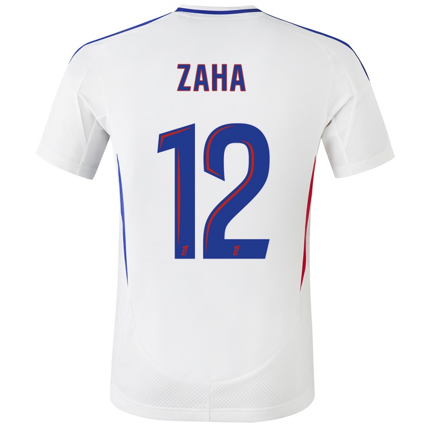 Hombre Camiseta Wilfried Zaha #12 Blanco Azul 1ª Equipación 2024/25 La Camisa México