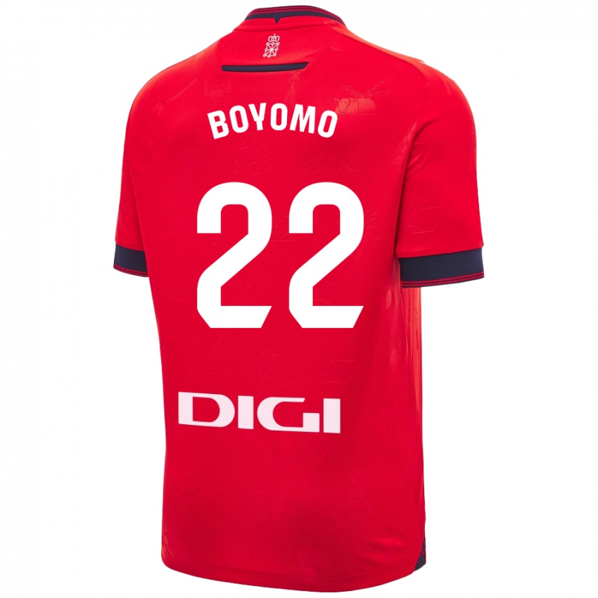 Hombre Camiseta Enzo Boyomo #22 Rojo Blanco 1ª Equipación 2024/25 La Camisa México