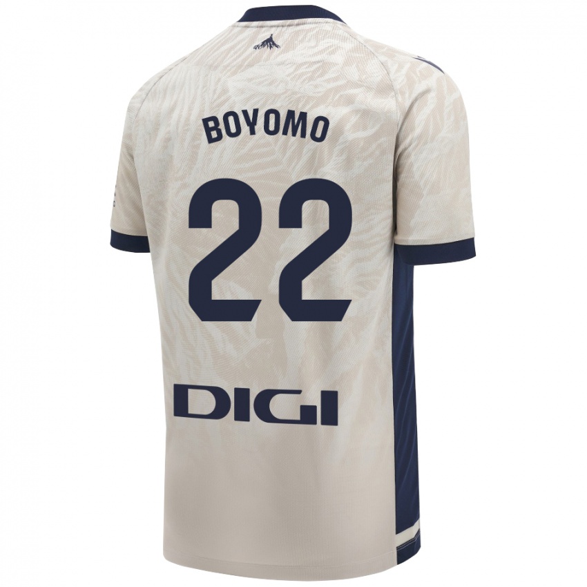 Hombre Camiseta Enzo Boyomo #22 Gris Claro 2ª Equipación 2024/25 La Camisa México