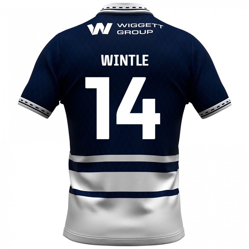 Hombre Camiseta Ryan Wintle #14 Azul Marino Blanco 1ª Equipación 2024/25 La Camisa México