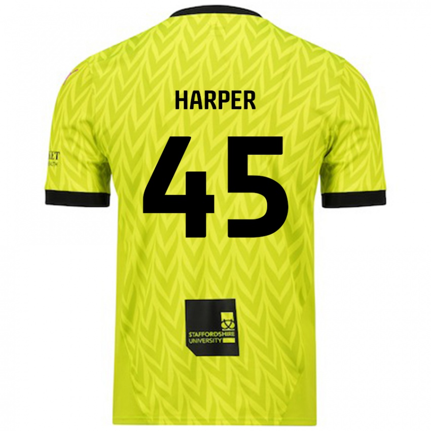 Hombre Camiseta Rekeem Harper #45 Verde Fluorescente 2ª Equipación 2024/25 La Camisa México