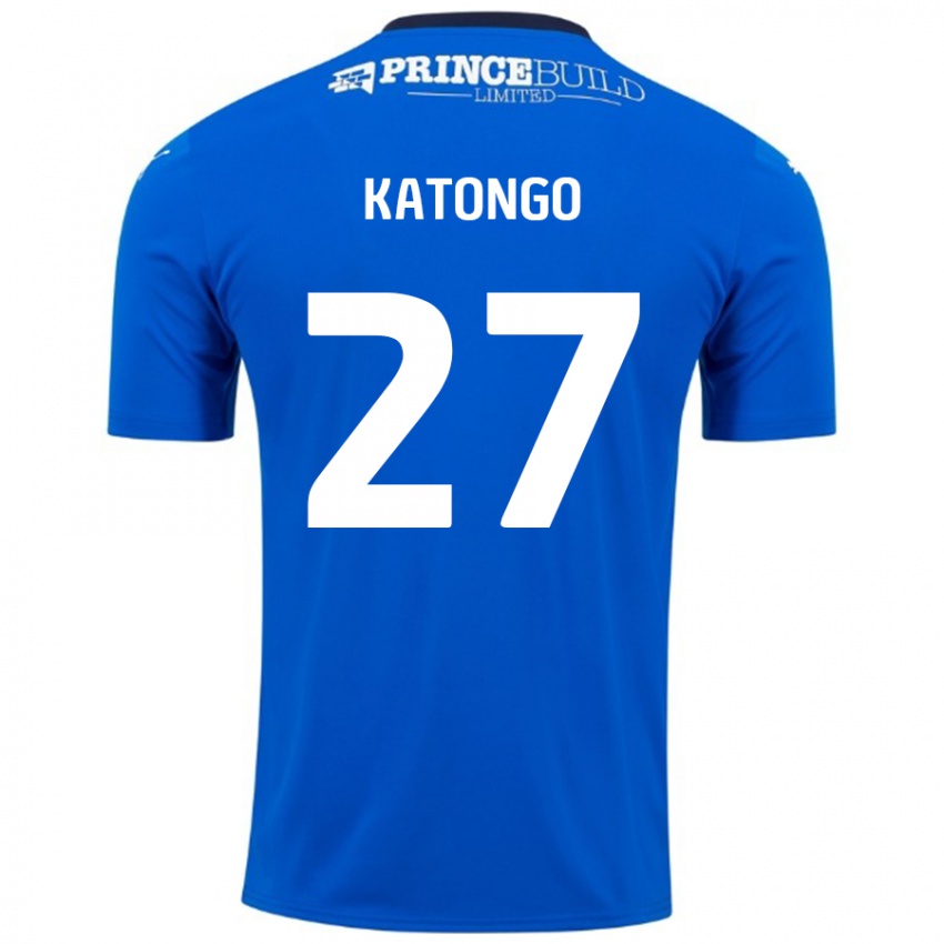 Mujer Camiseta Jadel Katongo #27 Azul Blanco 1ª Equipación 2024/25 La Camisa México