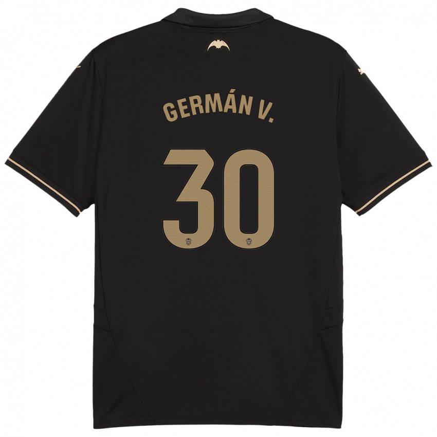 Mujer Camiseta German Valera #30 Negro 2ª Equipación 2024/25 La Camisa México