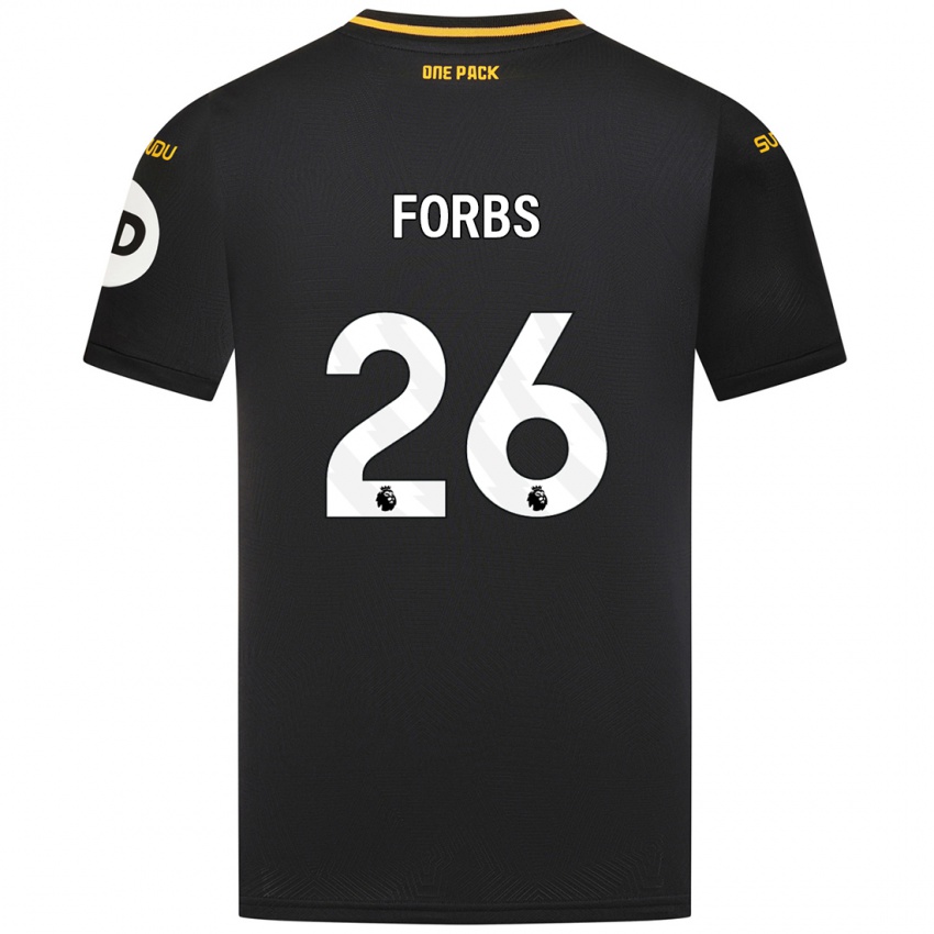 Mujer Camiseta Carlos Borges #26 Negro 2ª Equipación 2024/25 La Camisa México