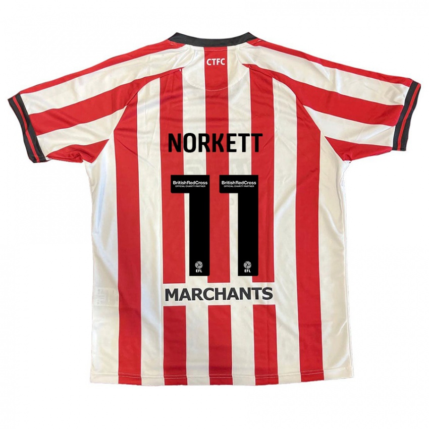 Mujer Camiseta Manni Norkett #11 Rojo Blanco 1ª Equipación 2024/25 La Camisa México