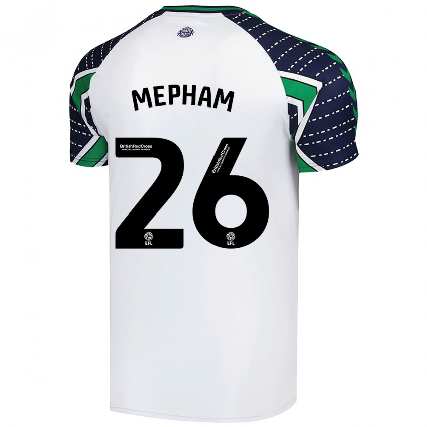 Mujer Camiseta Chris Mepham #26 Blanco 2ª Equipación 2024/25 La Camisa México