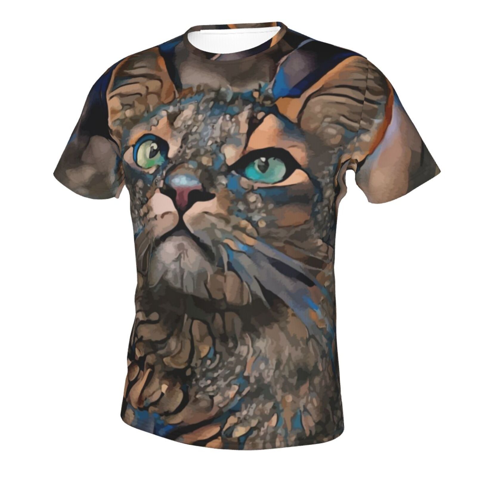 Camiseta Mexicanos Clásica Lindo Gato Elementos De Técnica Mixta