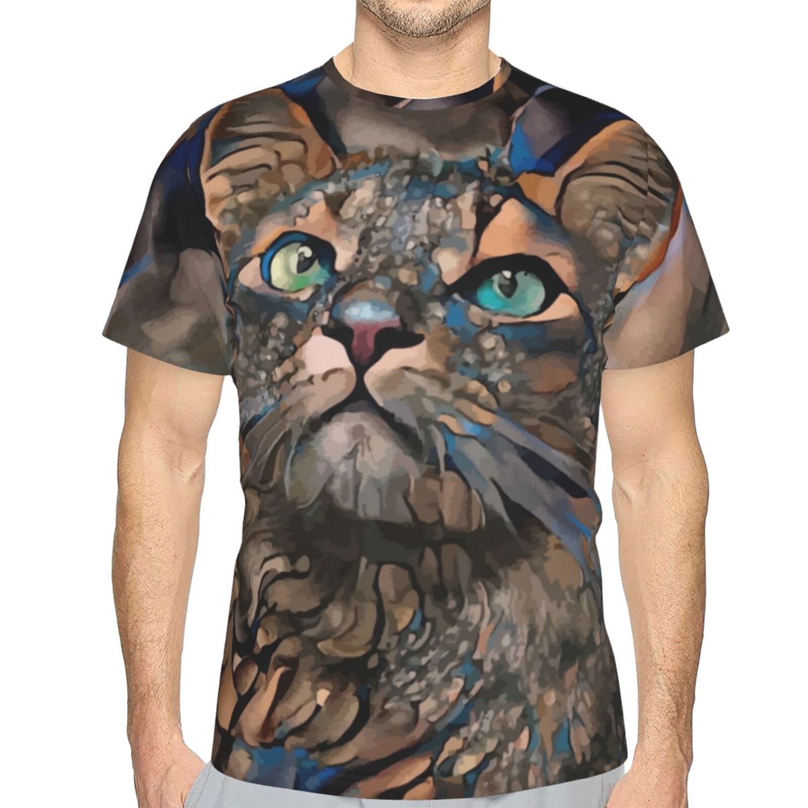 Camiseta Mexicanos Clásica Lindo Gato Elementos De Técnica Mixta