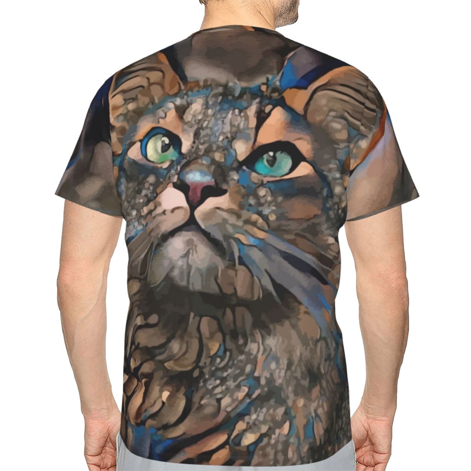 Camiseta Mexicanos Clásica Lindo Gato Elementos De Técnica Mixta